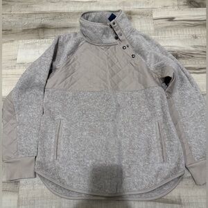 Abercrombie & Fitch Fleece Pullover Jacket Size Medium Cream